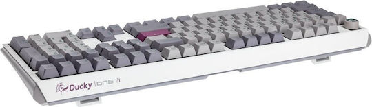 Ducky One 3 Mist Gaming Mechanical Keyboard with Cherry MX Ergo Clear Switches and RGB Lighting English US Gray PBT