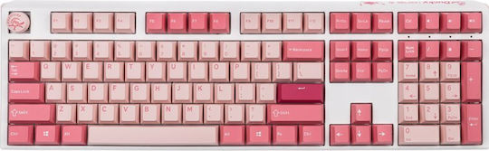 Ducky One 3 Gaming Tastatură Mecanică cu Cherry MX Ergo Clear comutatoare (Engleză US) Gossamer Pink