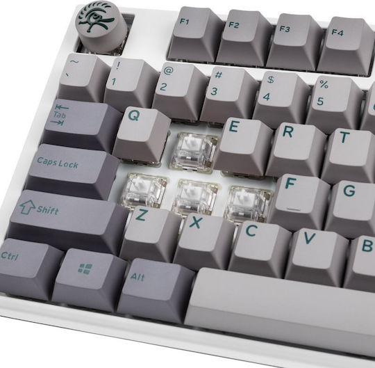 Ducky One 3 Mist Gaming Mechanical Keyboard with Cherry MX Ergo Clear Switches and RGB Lighting English US Gray PBT