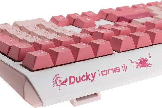 Ducky One 3 Gaming Mechanical Keyboard with Cherry MX Ergo Clear switches (English US) Gossamer Pink