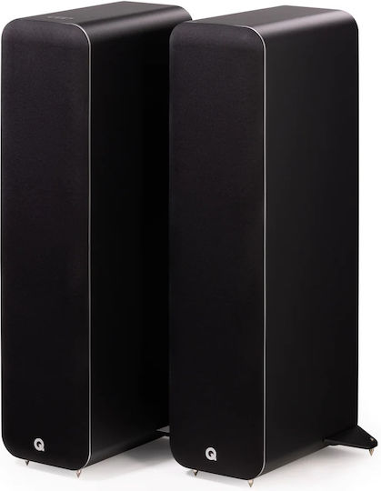 Q-Acoustics M40 18463-3550 Pair of Hi-Fi Speakers Floor 100W W25xD29.6xH71cm. Black