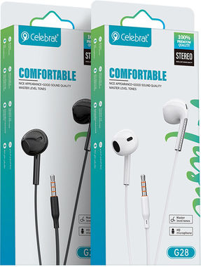 Celebrat G28 In-Ear Freisprecheinrichtung Kopfhörer mit Stecker 3.5mm Schwarz
