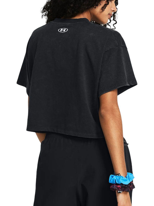 Under Armour Women's Athletic Crop Top Short Sleeve Black