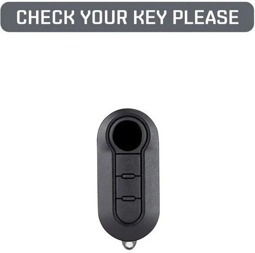Car Key Cover Case made of with 3 Buttons for Fiat in Black Color