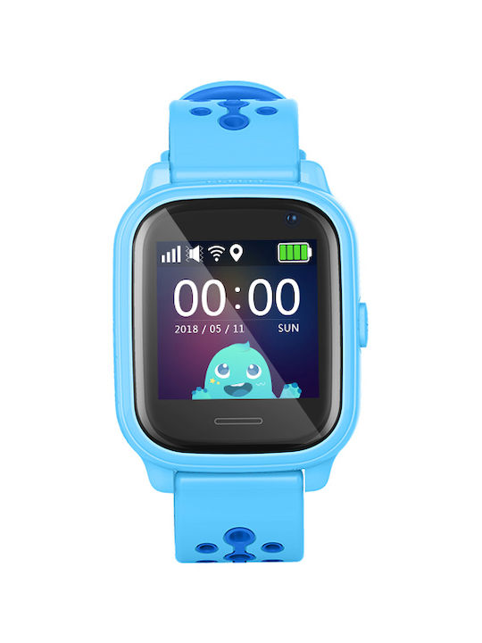 INTIME Kinder Smartwatch mit GPS und Kautschuk/Plastik Armband Blau