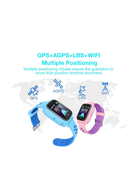 INTIME Kinder-Digitaluhr mit GPS und Kautschuk/Plastikarmband Blau