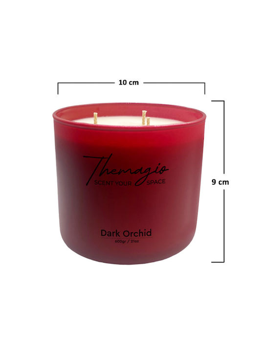 Lumânare parfumată din soia Themagio Orhidee Întunecată 600g 77241 10cm X 9cm