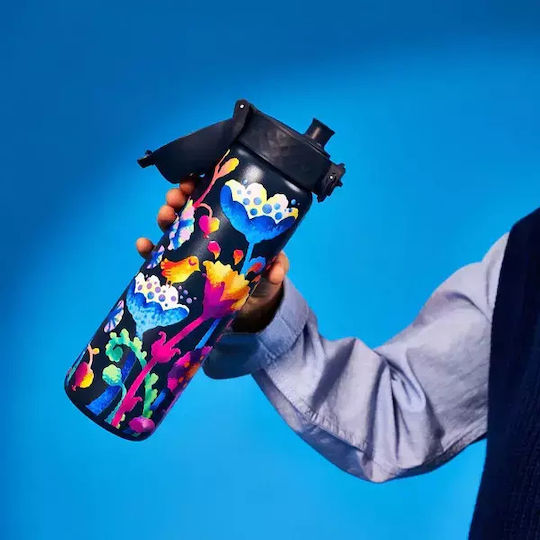 Ion8 Sticlă Termos Oțel Inoxidabil Fără BPA 500ml Floral Strălucitor