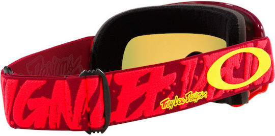 Oakley Oo7029 702975 O Frame Mx Troy Lee Design Painted Red Fire Iridium
