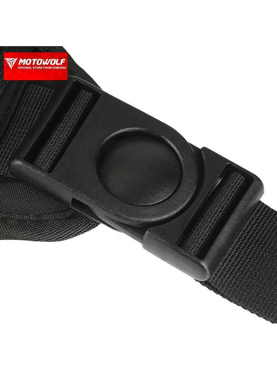 Motowolf Motorcycle Leg/shoulder Bag, Stretch, Hardshell, Quick Release, Black