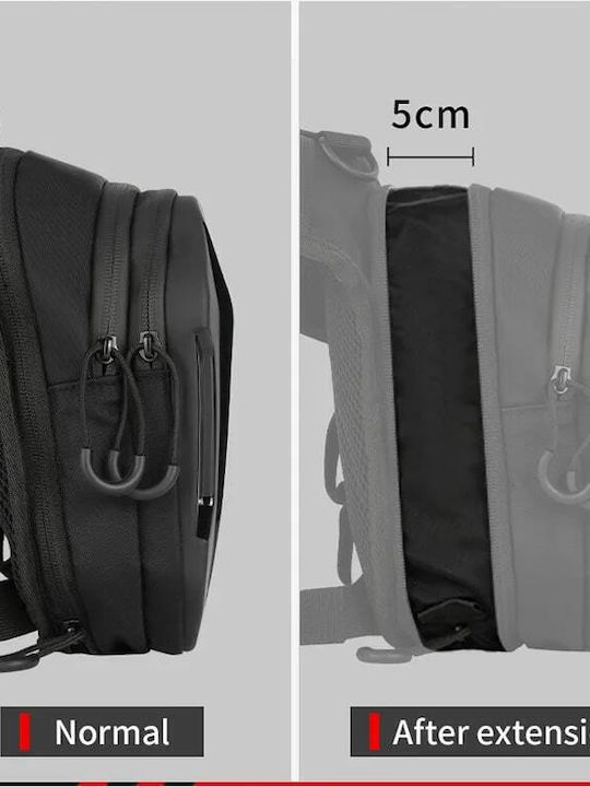 Motowolf Motorcycle Leg/shoulder Bag, Stretch, Hardshell, Quick Release, Black
