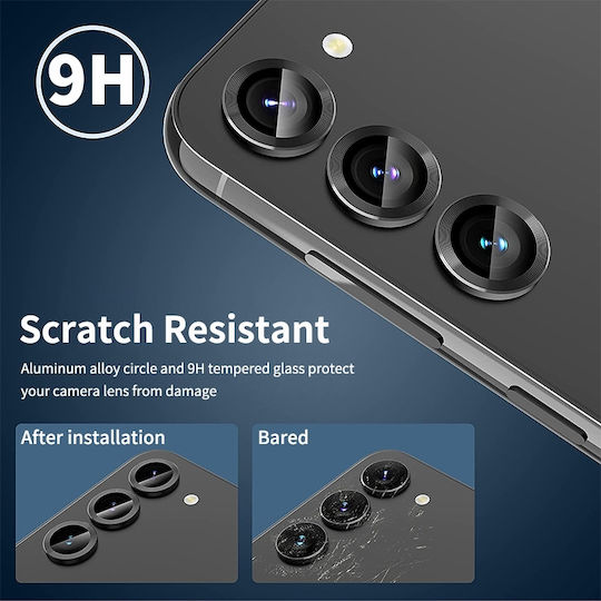 For Samsung Galaxy A15 4g/5g Enkay Hat-prince 9h Rear Camera Lens Made of Aluminum Alloy Tempered Glass Film (Lemon Green)