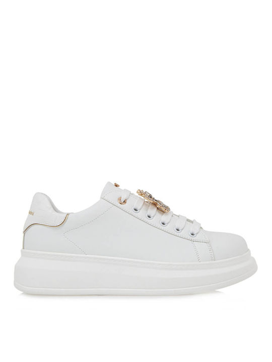 Renato Garini Femei Sneakers White / White Croco