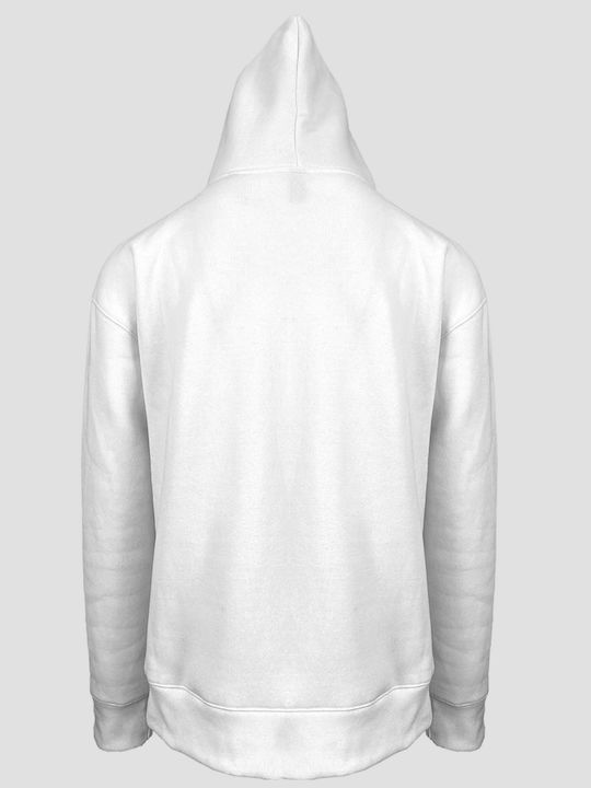 Bunqrn - Night Wave - Hooded Sweatshirt White