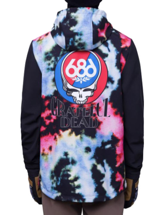 686 Jacke wasserdicht Zip Hoody Grateful Dead - Nebula Tie Dye