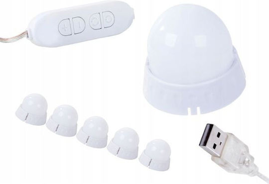 USB Vanity Mirror LED Light Warm White 1.6W 500cm