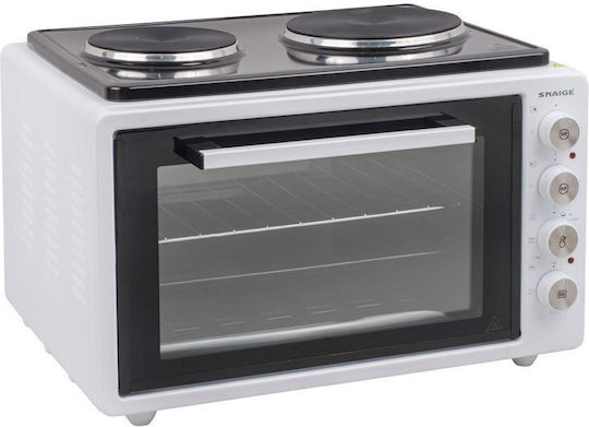 Snaige SN-4237HP W Ηλεκτρικό Φουρνάκι 37lt με 2 Εστίες
