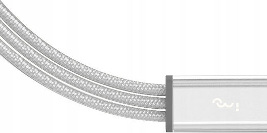 Regular Cablu USB la Type-C / Lightning / micro USB cu mai multe porturi 5A Gri 1.2m
