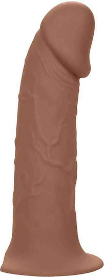 Brown Hollow Penis Extension With Harness - Calexotics Performance Maxx Life Like Extension With Harness Brown 17cm