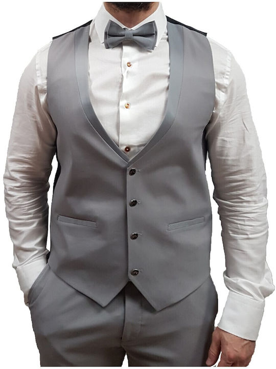 19v69 Versace - 07.31.adriano - Grey - Slim Fit Suit - Gray Melange