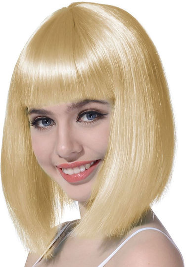 Perucă Blondă cu Bob și Breton