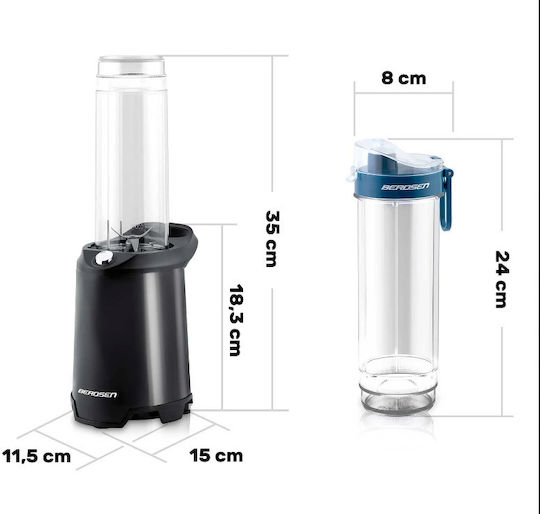 Berdsen Μπλέντερ με Πλαστική Κανάτα 500 ml 350W Μαύρο BD-752