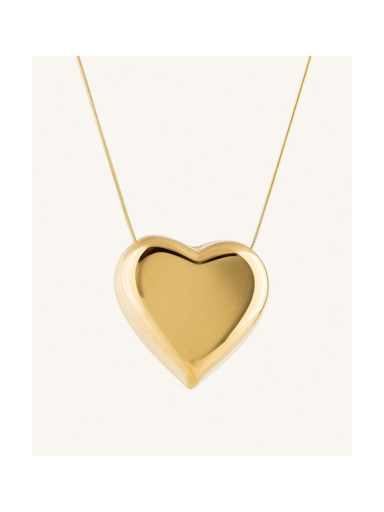 StanStefan Necklace with design Heart from Gold Plated Steel