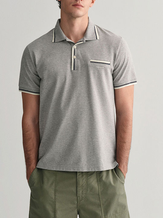 Gant T-shirt Km 2-col Tipping Ss Pique Polo 3g2013042-93 Lightgray