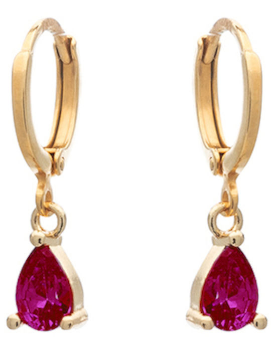 Lifelikes Love Set Red Drop Zircons made of Brass and Steel Chain