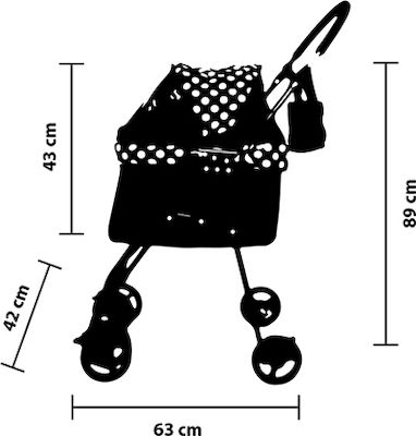 Zampa Cosul pentru transport câine până la 8kg Albastru M89xL63xA42cm.