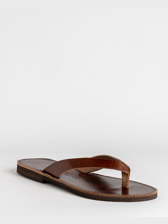 Leather Men's Sandals in Brown Color 56 Kouros