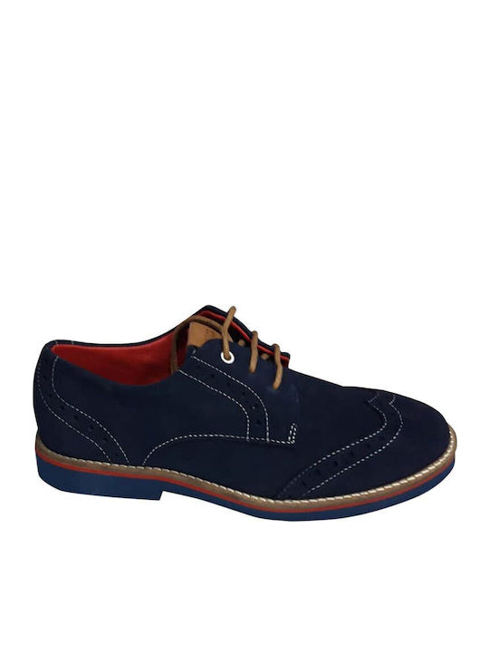 Mtng Blue Moccasin With Laces - Navy Blue - Mtng