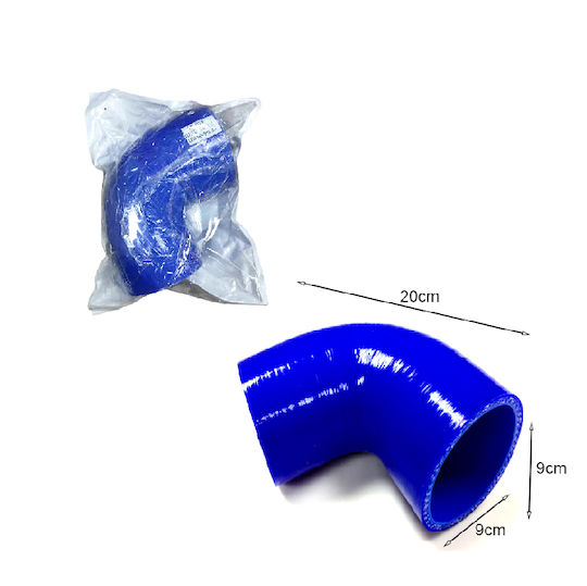 Car Silicone Hose Air Intake Angled Universal Blue