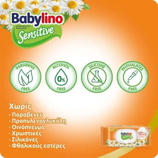 Babylino Sensitive Chamomile Monthly Box Baby Wipes With Lid, 16x54pcs (864pcs)