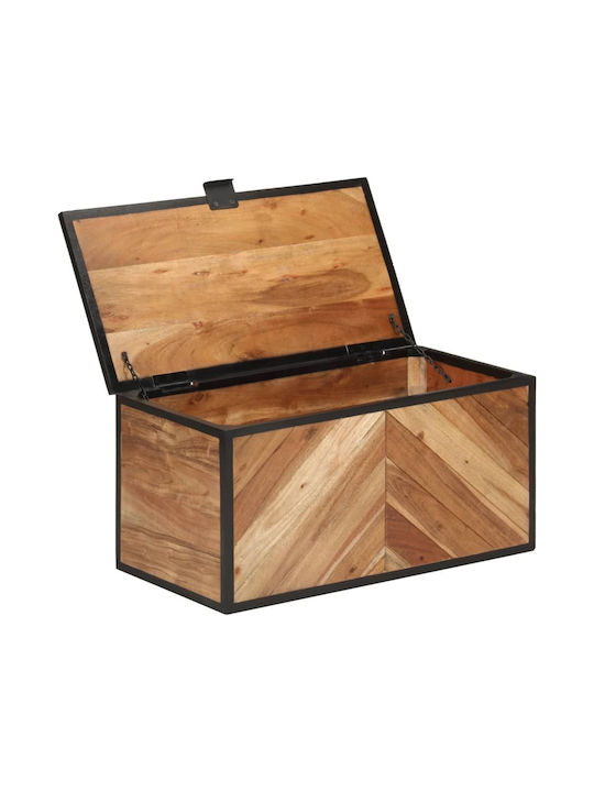 vidaXL Wooden Decorative Trunk Brown 60x30x30cm