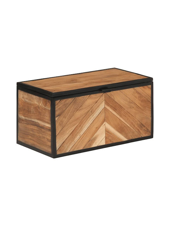 vidaXL Wooden Decorative Trunk Brown 60x30x30cm