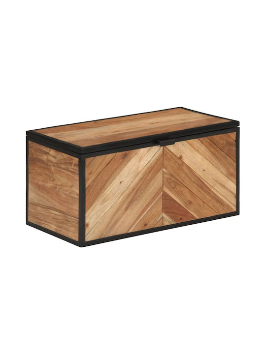 vidaXL Wooden Decorative Trunk Brown 60x30x30cm