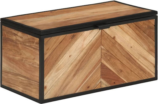 vidaXL Διακοσμητικό Μπαούλο Ξύλινο Καφέ 60x30x30εκ.