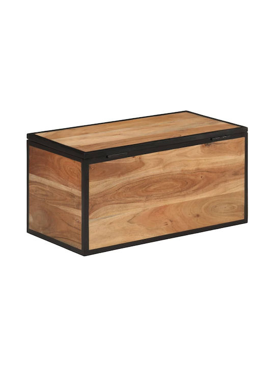 vidaXL Wooden Decorative Trunk Brown 60x30x30cm