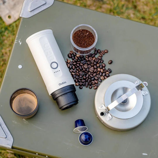 Outin Nano Portable Coffee Machine for Camping White Pearl White