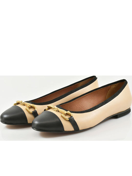Γυναικείες Μπαλαρίνες Beige/Black ZWCH026-002