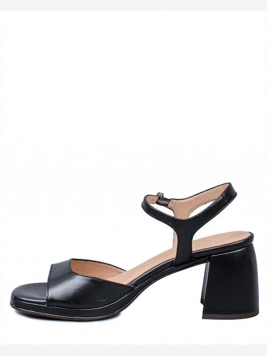 Women's Leather Sandals Wonders F-8212 Iseo V Negro Black