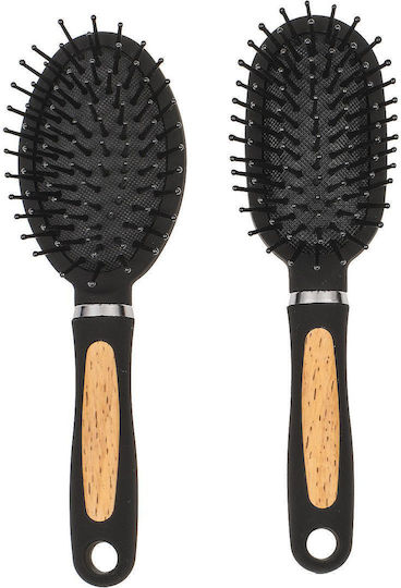 Hair Brush Black/Natural Plastic 18cm In 6 types