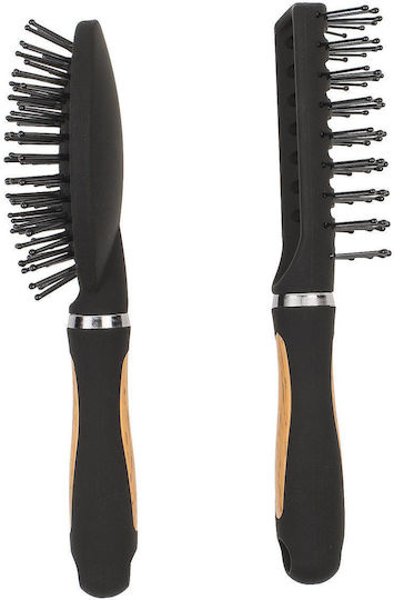 Hair Brush Black/Natural Plastic 18cm In 6 types