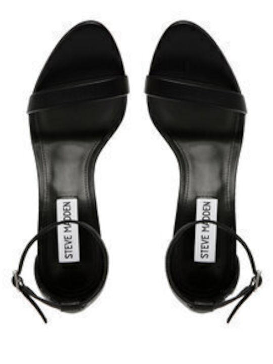 Σανδάλια Steve Madden Tecy Sandal Sm11002956-03001-017 Black Leather Σανδάλια Steve Madden
