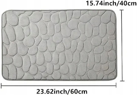 Badteppich Anti-Rutsch Schaumstoff Gedächtnis Steine Mata Dick Weiß
