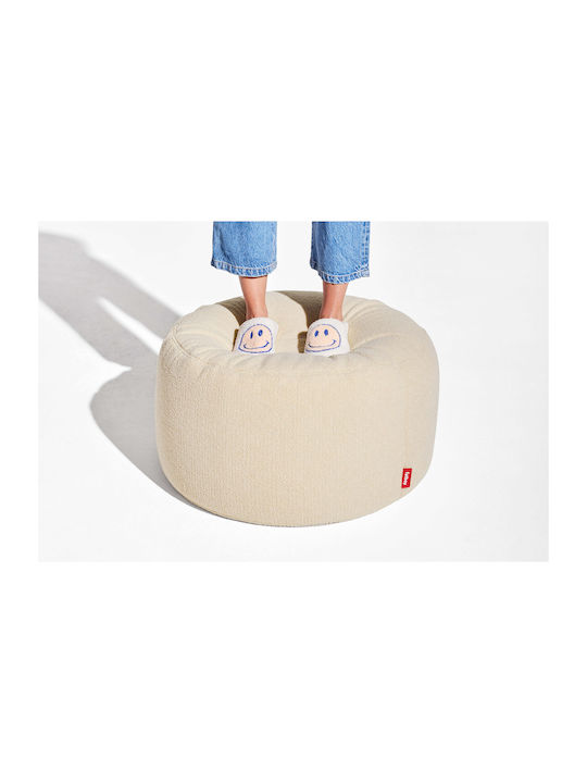 Fatboy Point Large Sherpa - Pouf Stoff Ø70x40 I Ecru