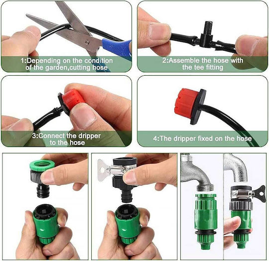 Automatic Drip Irrigation for 50 Pots 158 Pieces