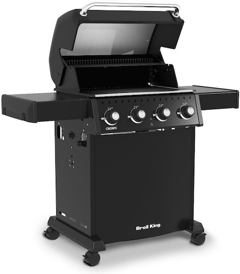 Broil King Crown 410 Ψησταριά Υγραερίου Μαντεμένιας Σχάρας 65x44εκ. με 4 Εστίες 11.4kW