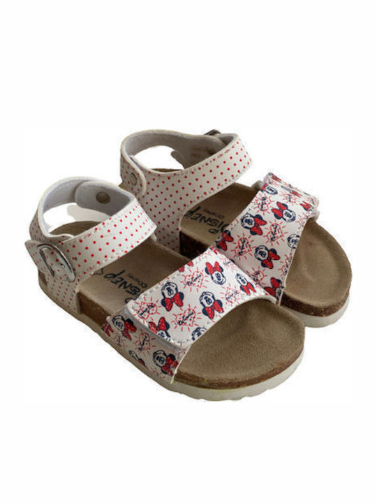 DISNEY SANBASTIA WHITE/RED kids' sandal with anatomical sole